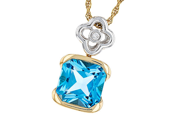 B303-27668: NECKLACE 3.50 BLUE TOPAZ 3.52 TGW (9MM BT)