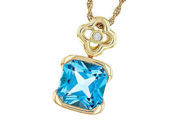 B303-27668: NECKLACE 3.50 BLUE TOPAZ 3.52 TGW (9MM BT)