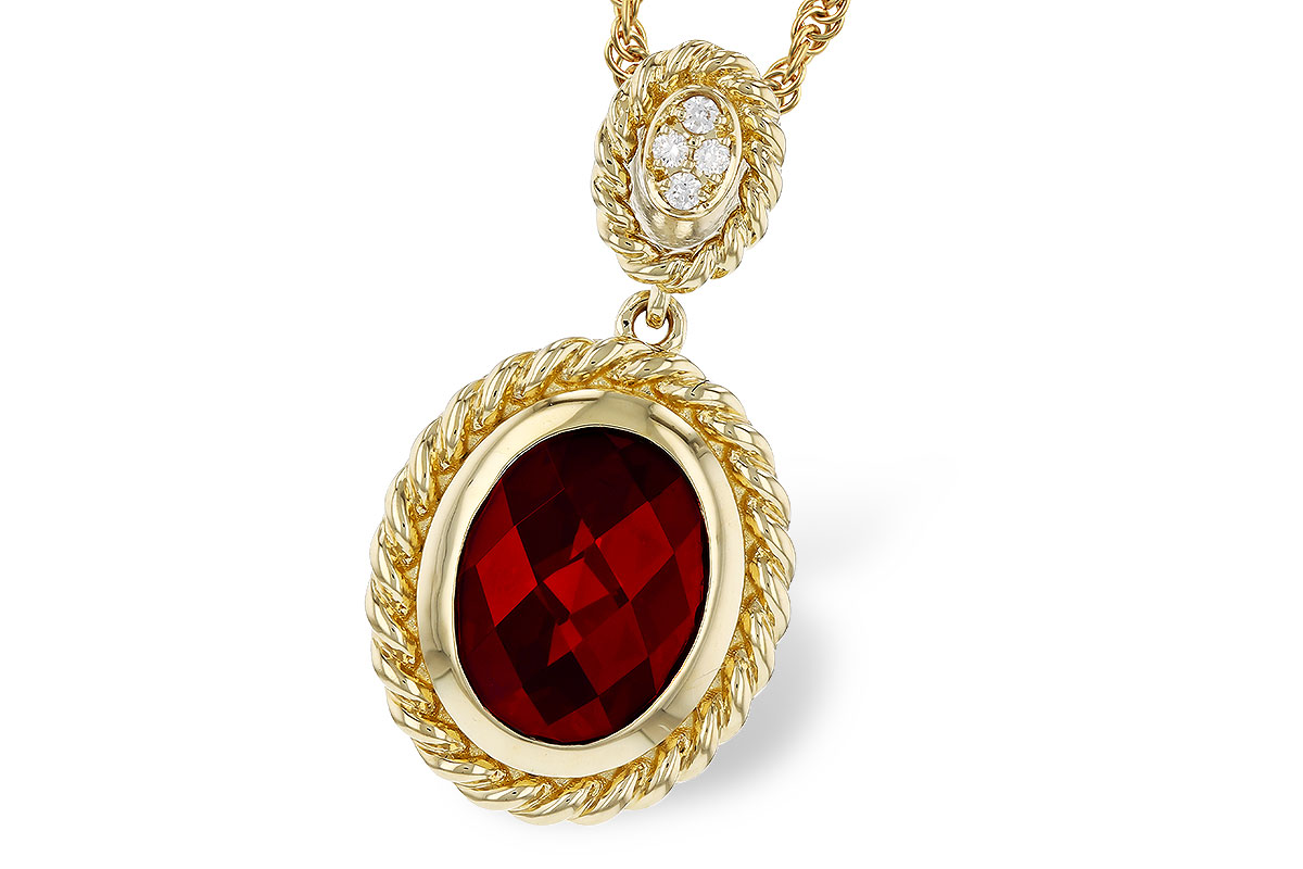 B303-27677: NECKLACE 2.10 GARNET 2.12 TGW (9x7MM GAR)