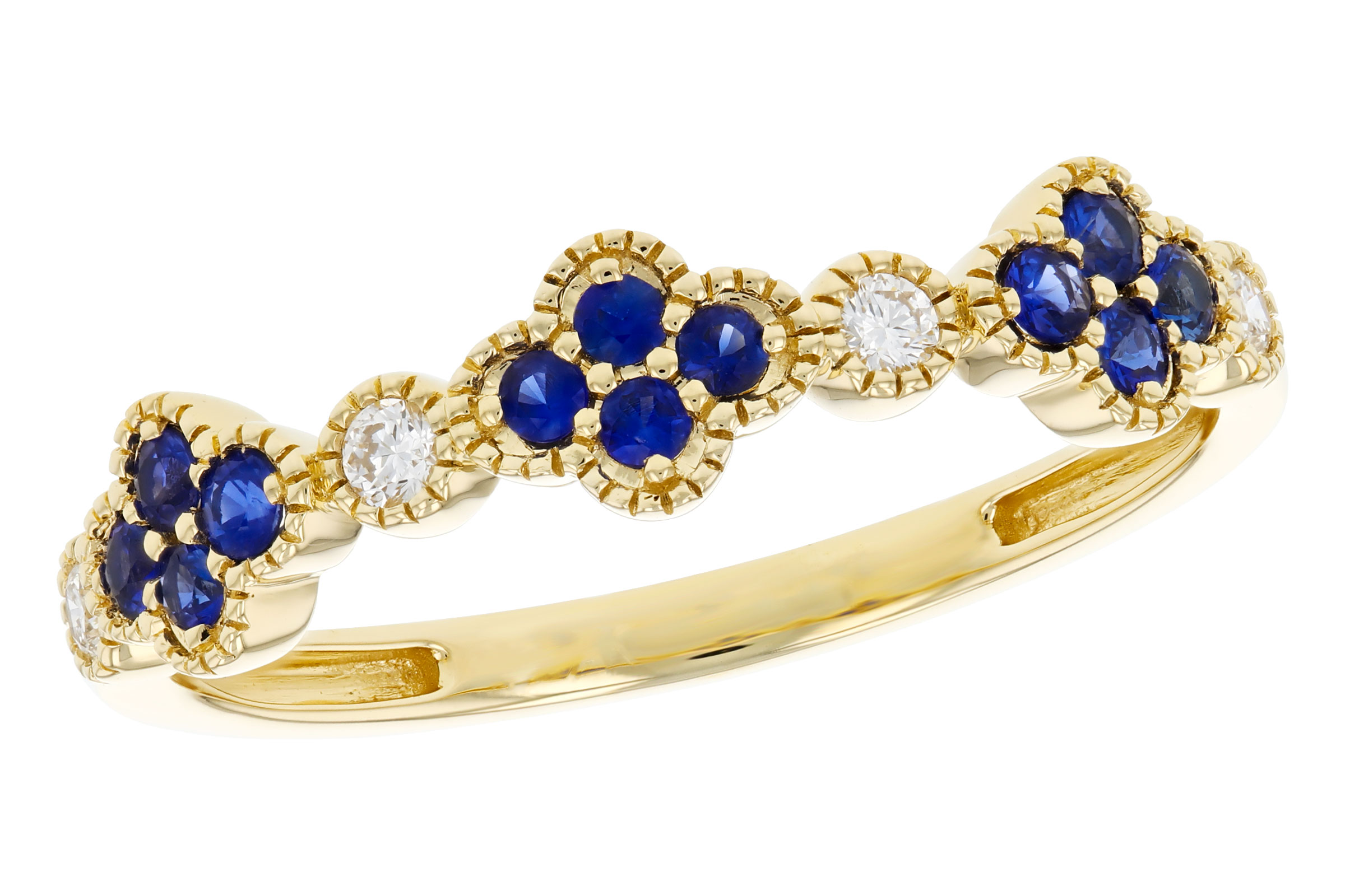B303-30386: LDS WED RG .23 TW SAPPHIRE .31 TGW