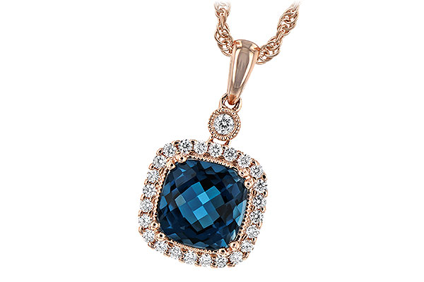 C216-92186: NECK 1.63 LONDON BLUE TOPAZ 1.80 TGW (7MM LBT)