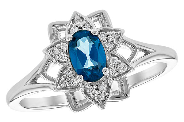 C216-97649: LDS DIA RG .47 BLUE TOPAZ .56 TGW
