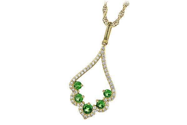 C217-82213: NECK .34 GREEN GARNET .53 TGW