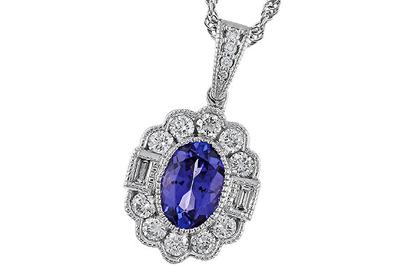 C302-37695: NECKLACE .80 TANZANITE 1.15 TGW (7x5MM OV)