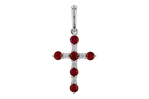 C302-38604: PENDANT .34 TW RUBY .42 TGW