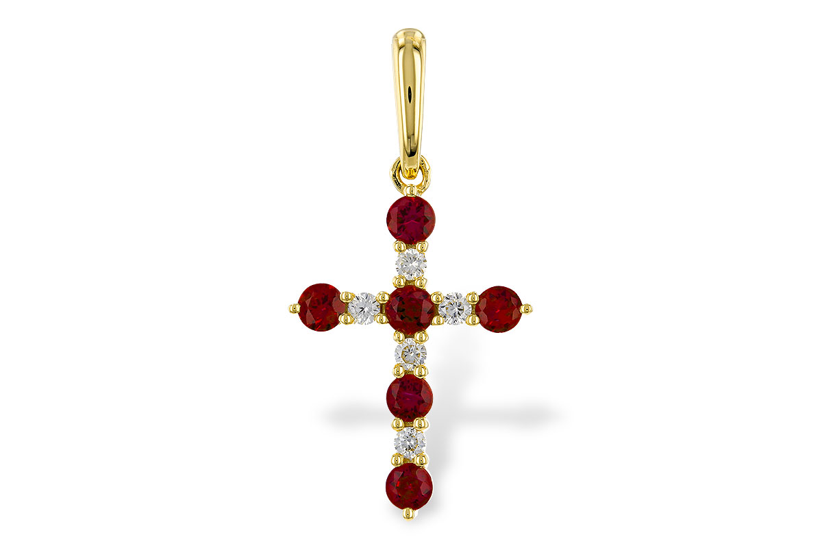 C302-38604: PENDANT .34 TW RUBY .42 TGW