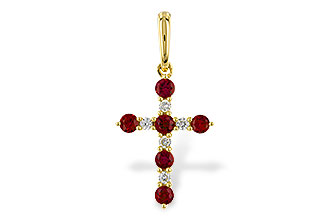 C302-38604: PENDANT .34 TW RUBY .42 TGW