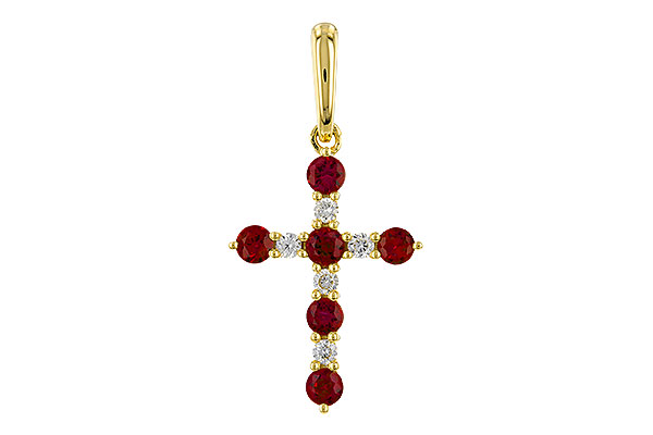 C302-38604: PENDANT .34 TW RUBY .42 TGW