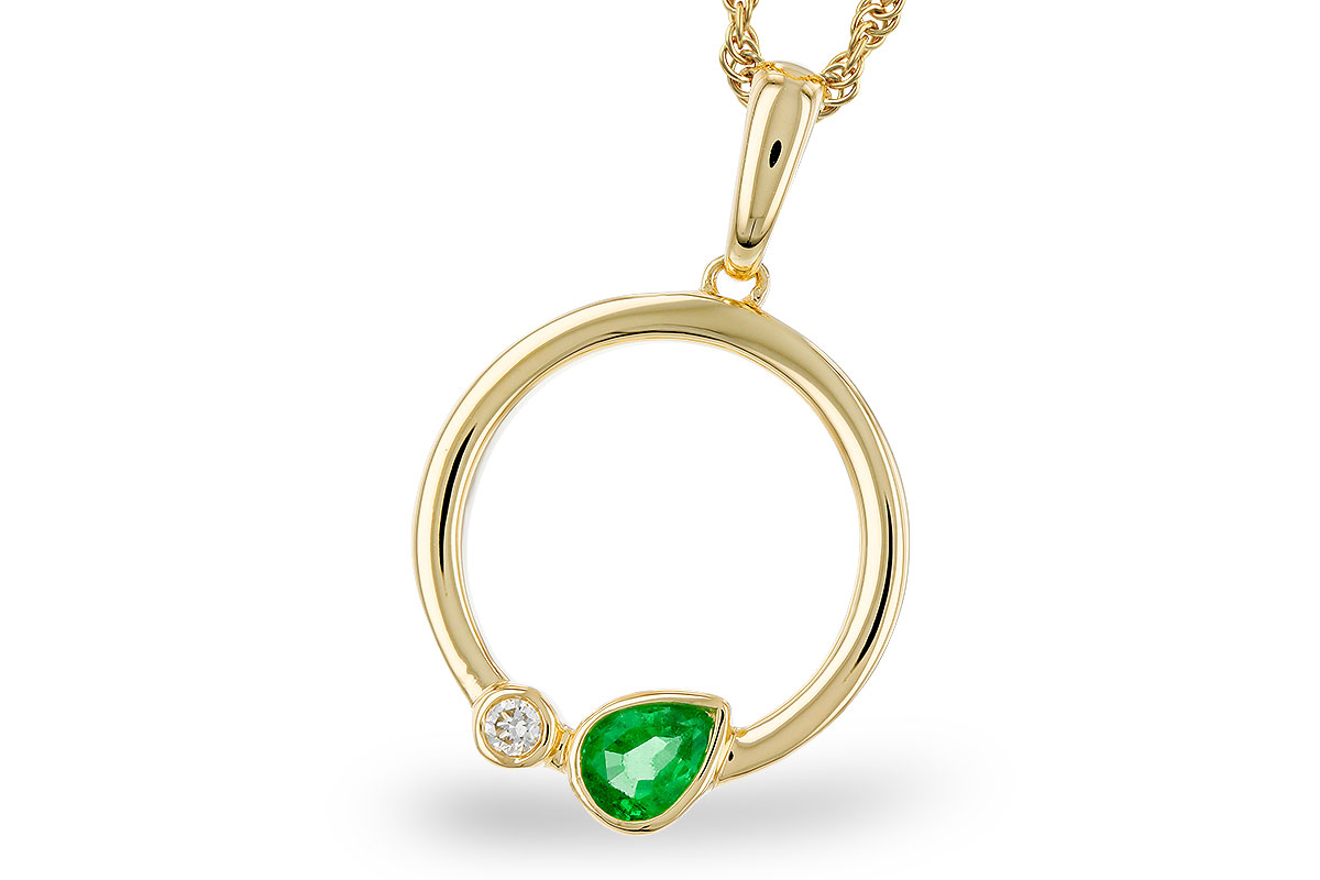 C302-38613: NECKLACE .20 EMERALD .22 TGW