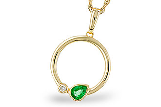 C302-38613: NECKLACE .20 EMERALD .22 TGW