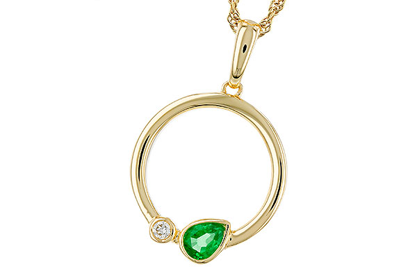 C302-38613: NECKLACE .20 EMERALD .22 TGW
