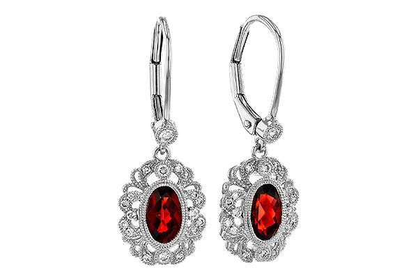 C302-40377: EARRINGS .98 TW GARNET 1.15 TGW (7x5MM GARNET)
