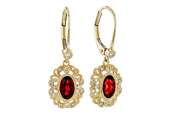 C302-40377: EARRINGS .98 TW GARNET 1.15 TGW (7x5MM GARNET)