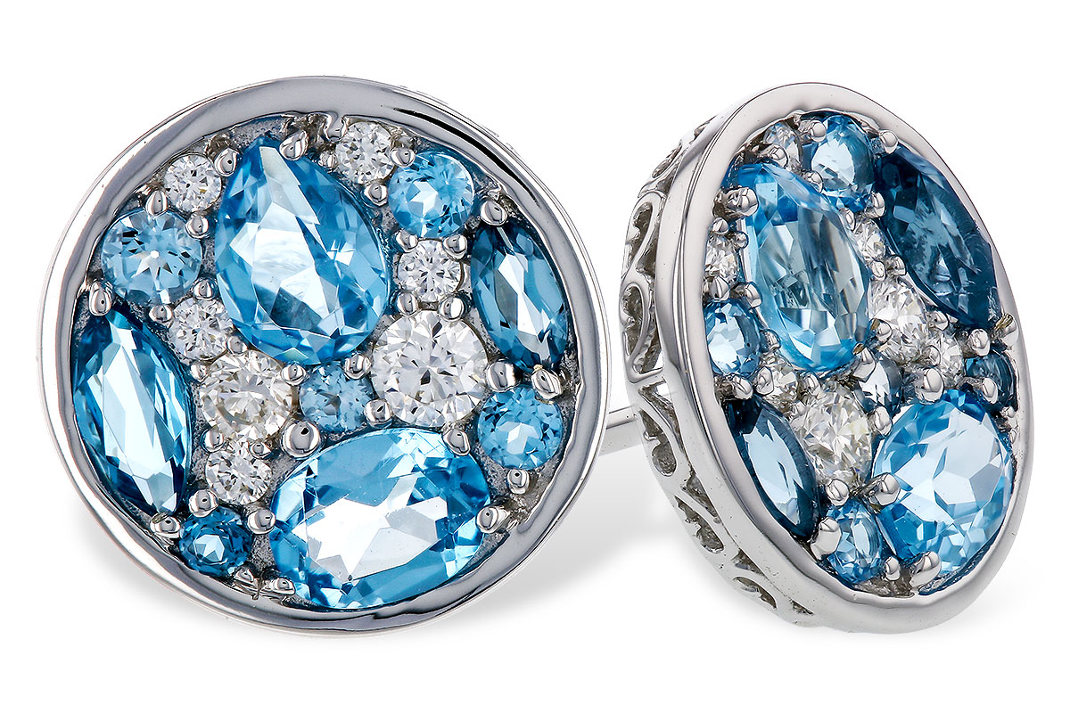 C302-40395: EARRINGS 1.02 TW BLUE TOPAZ 1.18 TGW