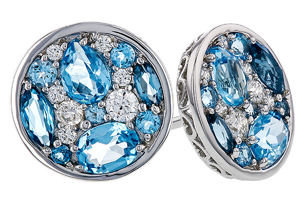 C302-40395: EARRINGS 1.02 TW BLUE TOPAZ 1.18 TGW