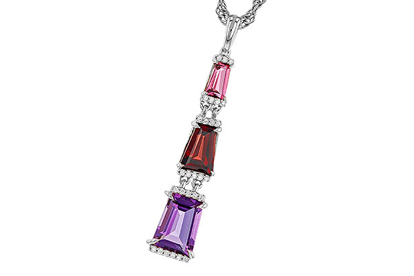 C302-40404: NECKLACE 2.32 SEMI-PREC (PT,GT,AMY) 2.37 TGW