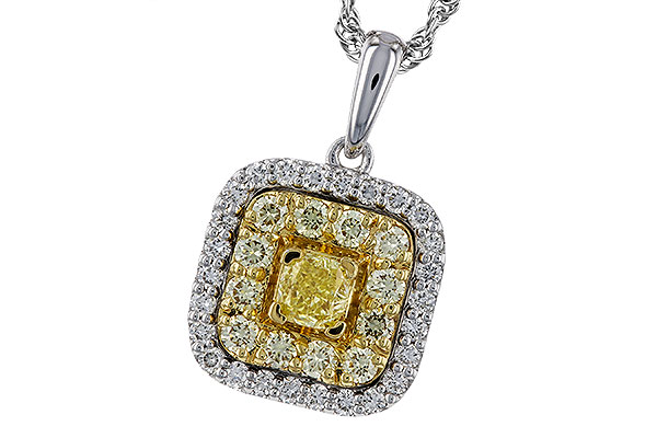 C302-40413: NECK .23 FANCY YELLOW DIAMONDS .65 TW