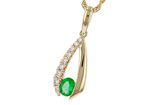 C302-42186: NECKLACE .28 EMERALD .45 TGW (5x4 EMER)
