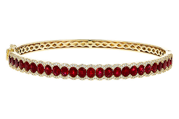 C302-44004: BANGLE 5.04 TW RUBY 5.60 TGW