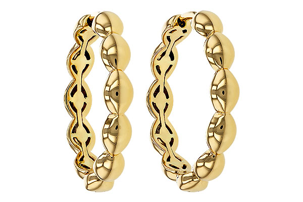 C302-44013: GOLD EARRINGS (21MM)