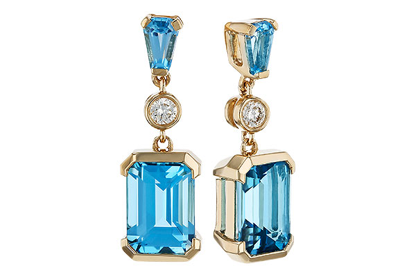 C302-44058: EARRINGS 2.37 TW BLUE TOPAZ 2.44 TGW