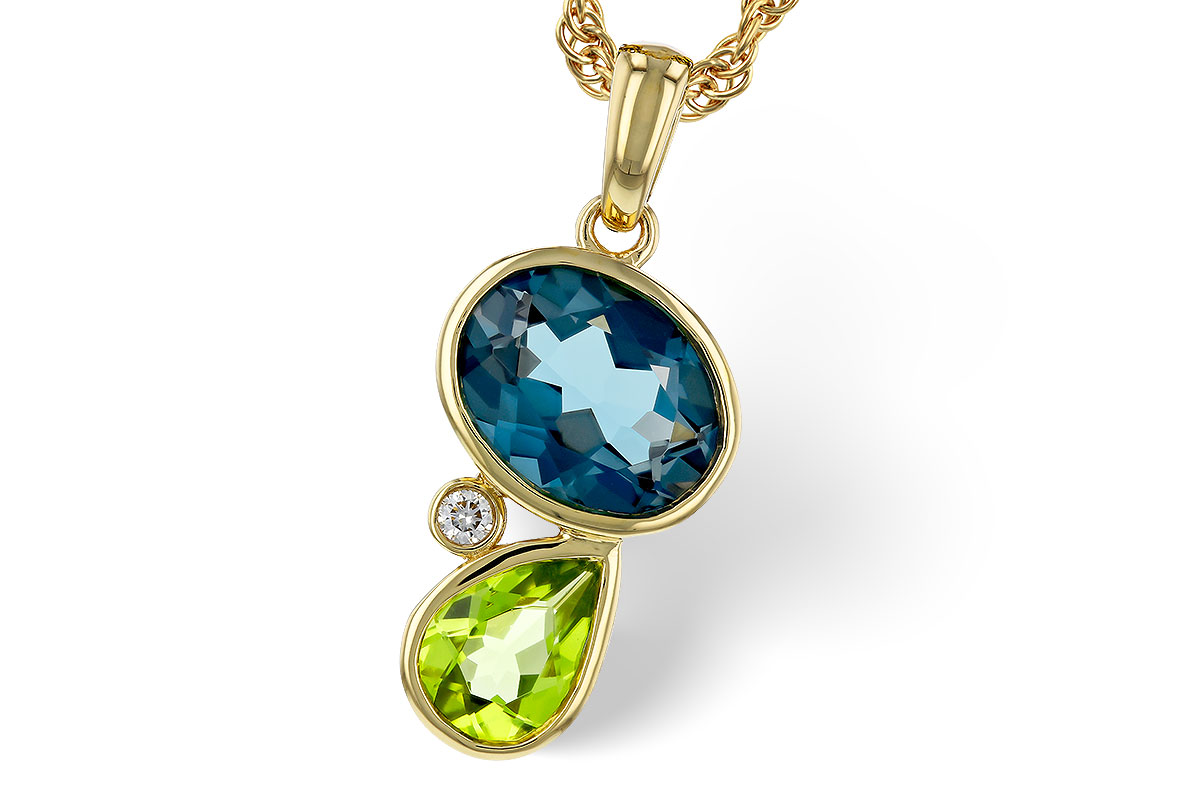 C302-44949: NECKLACE 2.43 SEMI-PREC (PER,LBT) 2.45 TGW