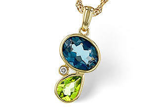 C302-44949: NECKLACE 2.43 SEMI-PREC (PER,LBT) 2.45 TGW