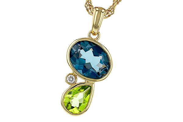 C302-44949: NECKLACE 2.43 SEMI-PREC (PER,LBT) 2.45 TGW