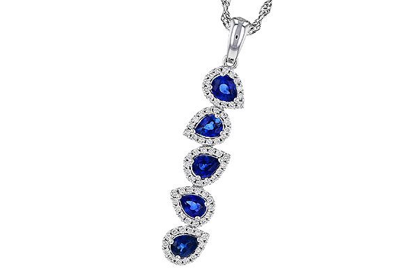 C302-44995: NECKLACE .95 TW SAPPIRE 1.19 TGW