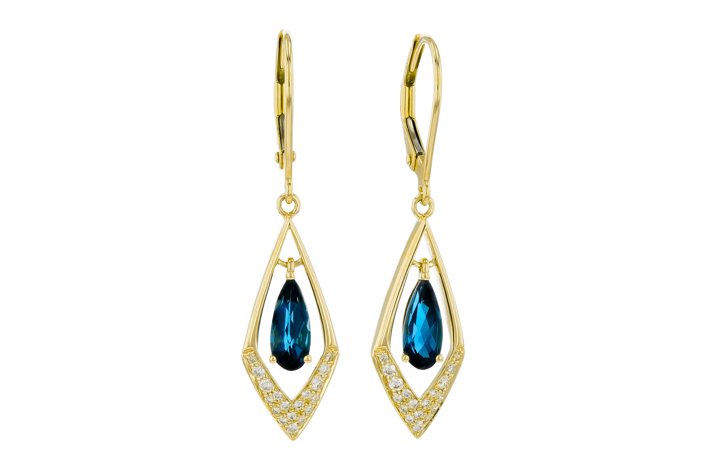 C303-29477: EARR 1.07 TW LONDON BLUE TOPAZ 1.22 TGW