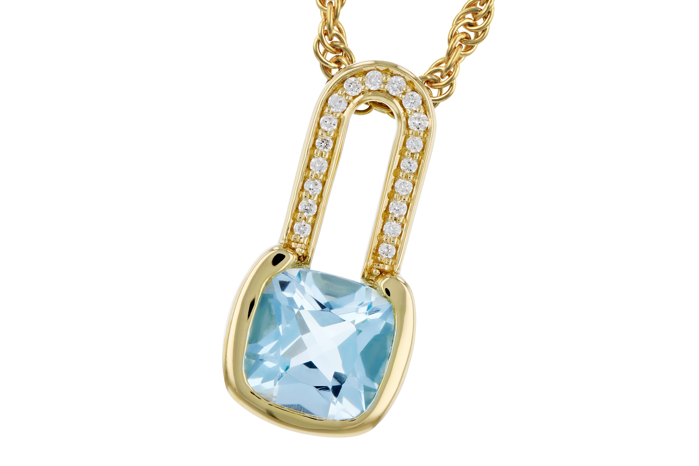 C303-30377: NECKLACE .91 SKY BLUE TOPAZ .95 TGW (6MM BT)