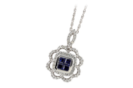 D215-12186: NECK .60 SAPPHIRE .98 TGW