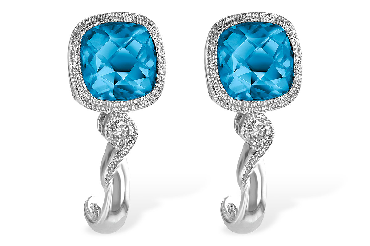 D215-15904: EARR 2.10 BLUE TOPAZ 2.14 TGW