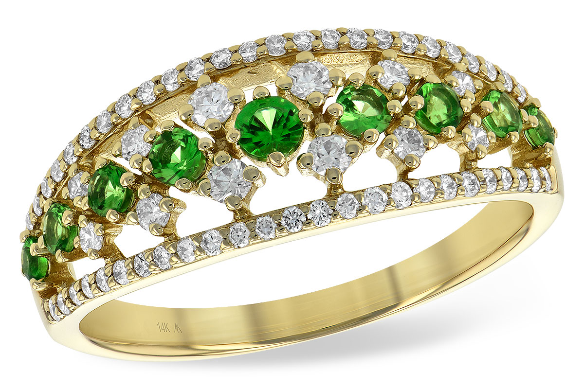 D217-82231: LDS RG .35 GREEN GARNET .67 TGW