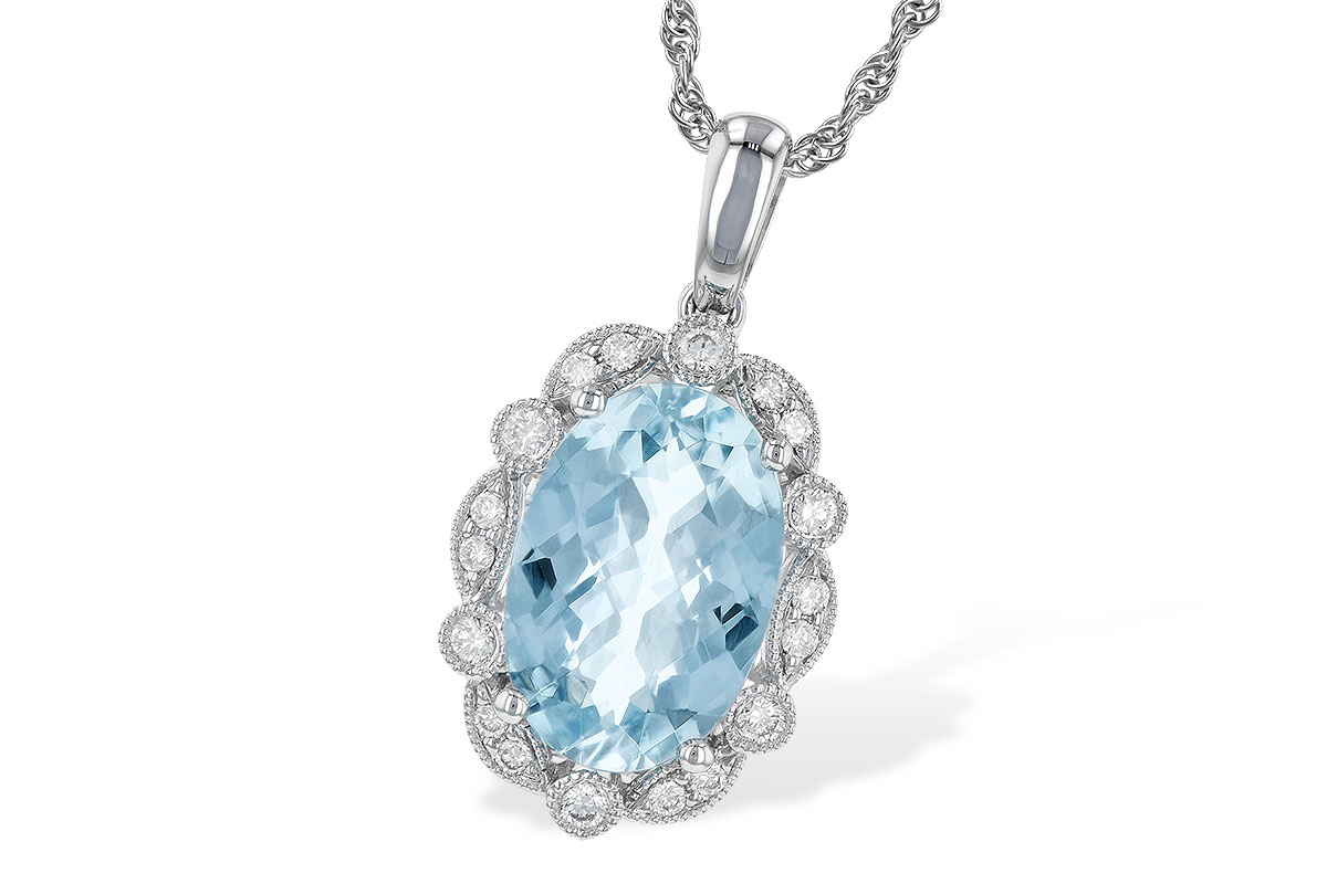 D217-87667: NECKLACE 2.40 AQUA 2.57 TGW (12x8MM AQ)