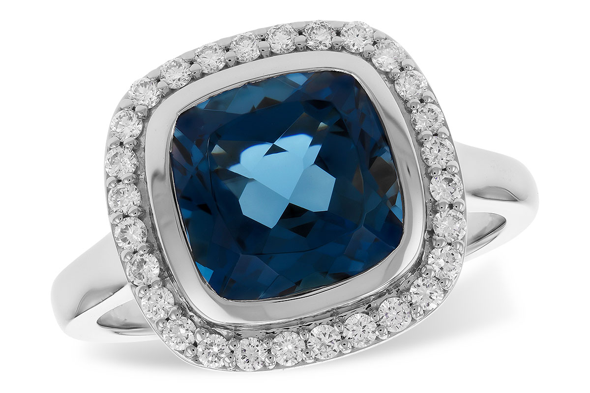 D301-52213: LDS RG 3.85 LONDON BLUE TOPAZ 4.15 TGW (9MM LBT)