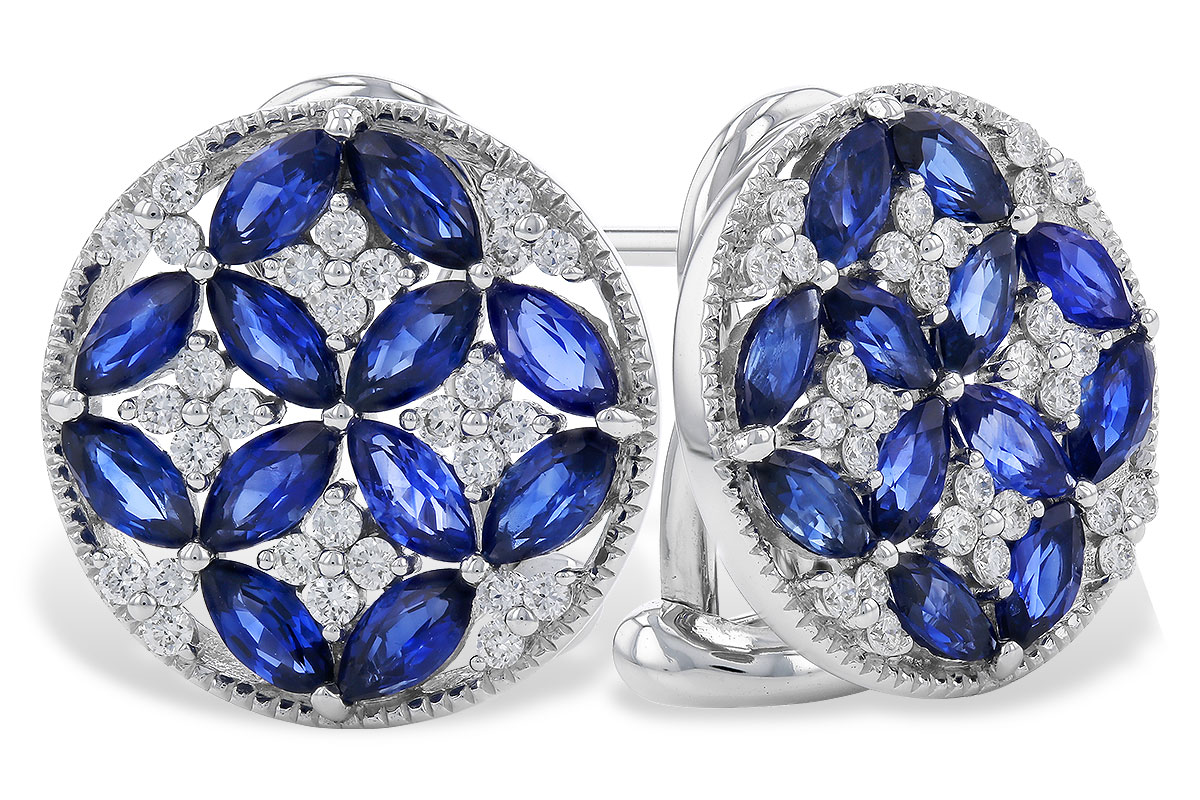 D302-37722: EARRINGS 2.07 TW SAPPHIRE 2.37 TGW