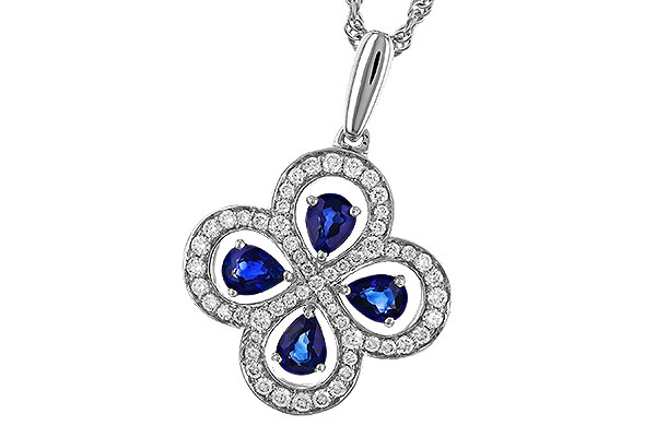 D302-38586: NECKLACE .68 SAPPHIRE TW .96 TGW