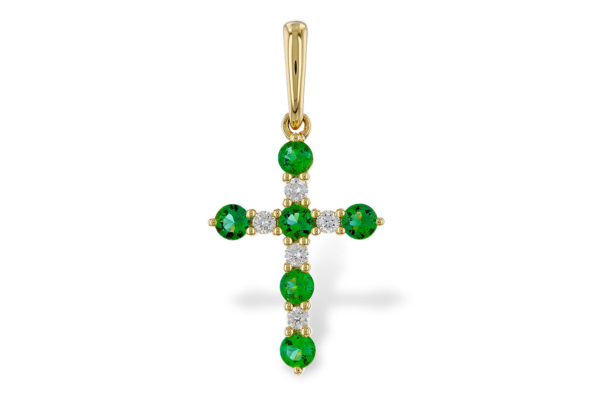 D302-38595: PENDANT .27 TW EMERALD .35 TGW