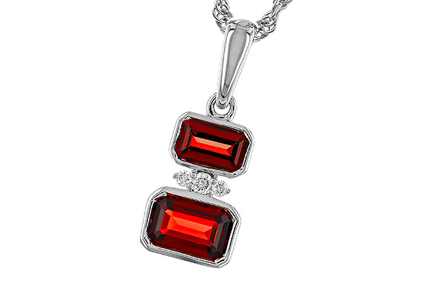 D302-38604: NECK .98 TW GARNET 1.01 TGW