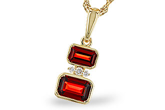 D302-38604: NECK .98 TW GARNET 1.01 TGW