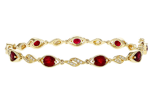 D302-38631: BRACELET 3.68 RUBY 3.92 TGW (7")
