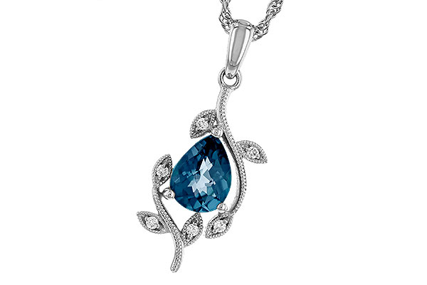 D302-40422: NECK 1.20 LONDON BLUE TOPAZ 1.25 TGW (8x6MM LBT)
