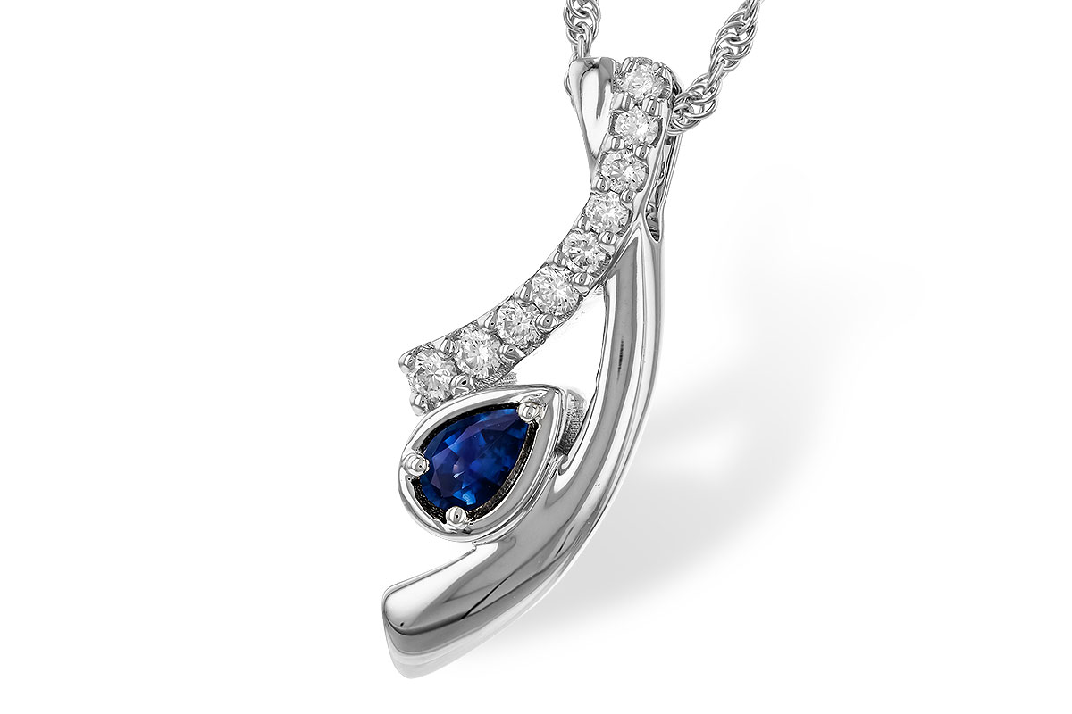D302-42186: NECKLACE .23 SAPP .40 TGW (5x3 SAPP)