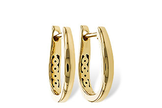 D302-42249: GOLD EARRINGS (15MM)