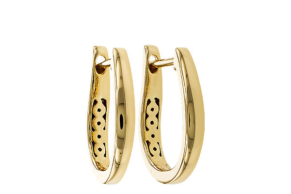 D302-42249: GOLD EARRINGS (15MM)