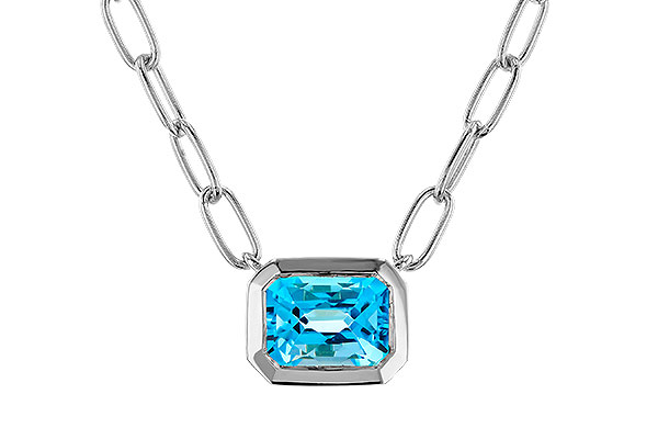 D302-42258: NECKLACE 1.20 SWISS BLUE TOPAZ (18")