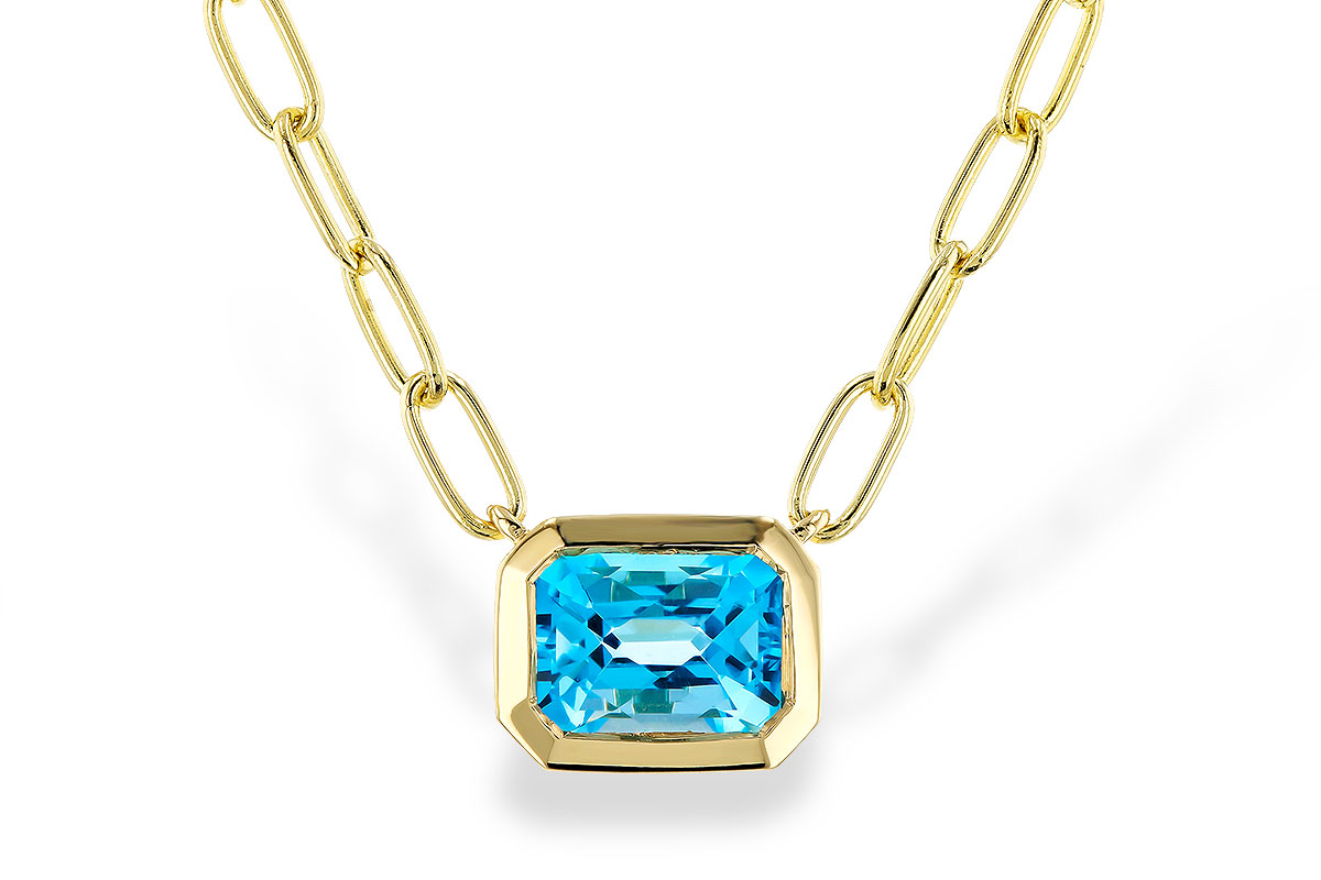 D302-42258: NECKLACE 1.20 SWISS BLUE TOPAZ (18")