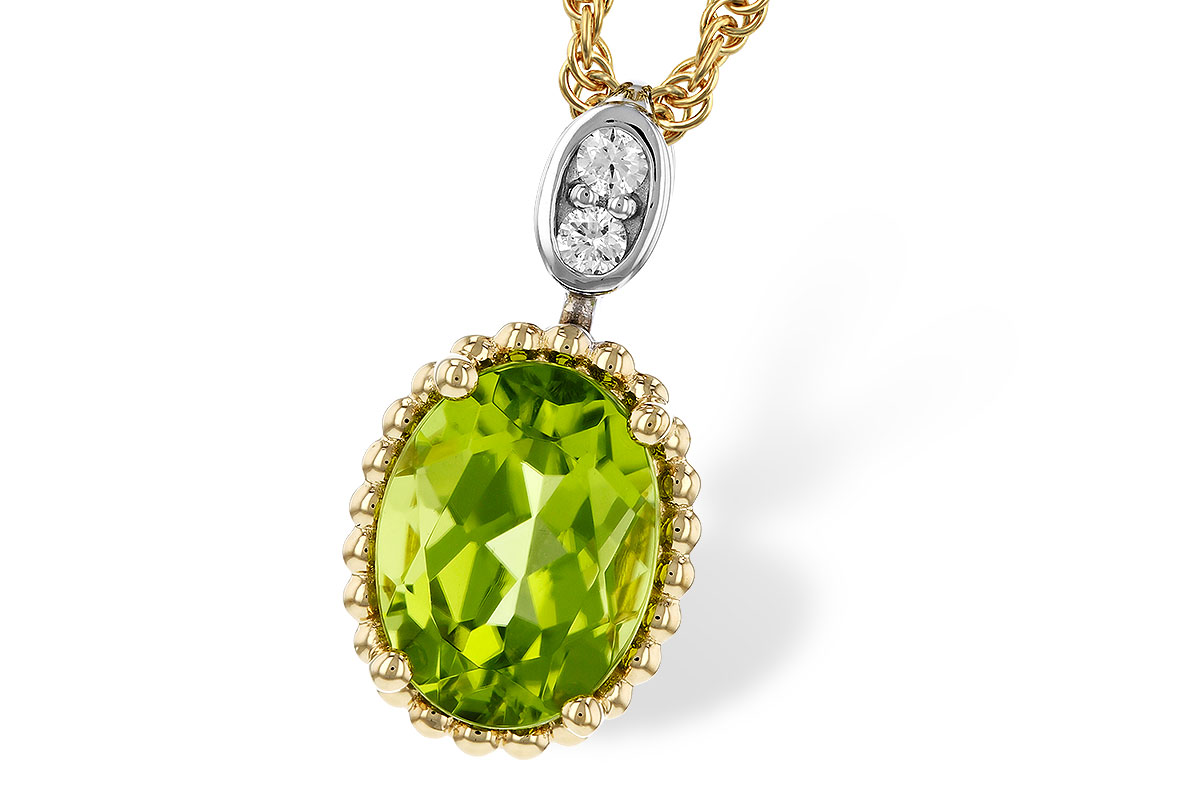 D302-44067: NECKLACE 1.22 PERIDOT 1.25 TGW (8x6MM OV)