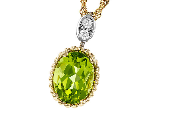 D302-44067: NECKLACE 1.22 PERIDOT 1.25 TGW (8x6MM OV)
